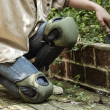 Black Adjustable Gardening Knee Pads - Comfortable Neoprene Knee Protectors for Weeding & Outdoor Work
