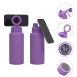 Light Green Premium 35oz Stainless Steel Insulated Sports Bottle with Magnetic Phone Holder Lid