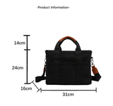 White Stylish Multi-Functional Mommy Diaper Bag - Durable Canvas Tote