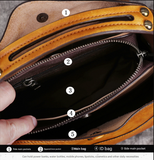 Vintage Green Leather Handbag - Elegant Multi-Functional Design