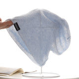 2PCS Light Blue Stylish Summer Breathable Bald Cap - Lightweight White Hair Cover for Women & Men (56-58cm)