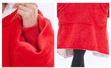 Snowman Oversized Wearable Blanket Hoodie - Ultra Soft & Cozy Snuggle Pullover for Adults