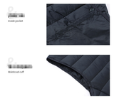 M Navy Blue Men's Lightweight Quilted Puffer Vest - Ideal Sleeveless Jacket for Winter Layering