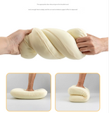 Grey Ergonomic Memory Foam Travel Pillow for Neck Support - Portable & Compact for Camping, Flights, and Napping