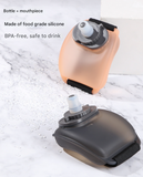 2-Pices Transparent Color Ergonomic Wearable Hydration Flask - Hands-Free Wrist Water Bottle for Running & Sports