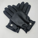 XL Black Premium Men's Genuine Sheepskin Leather Driving & Cycling Gloves