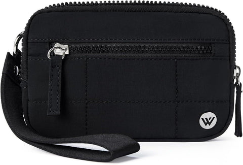 Black Elegant WESTBRONCO Quilted Phone Bag Wallet