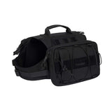 Black Durable Dog Saddle Bag Harness for Outdoor Adventures