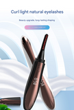 White Professional Electric Heated Eyelash Curler - 4 Temperature Settings, LED Display, USB-C Rechargeable for Perfectly Curled Lashes