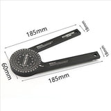Red Precision 360-Degree Miter Saw Protractor - Aluminum Alloy Angle Finder for Woodworking & Carpentry