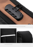 Gray Gold Modern Anti-Theft Sling Bag for Men - Crossbody Backpack with USB Port & Combination Lock