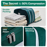 Beige Durable Double-Zipper Expandable Water-Resistant Thick and Thin Clothing Storage Bag - Size 40*30*15CM