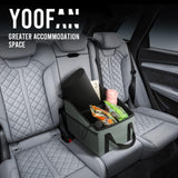 3-piece Black Car Trunk Storage Box - Large Capacity Oxford Cloth Foldable Car Seat Organizer