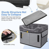 Grey Car Pet Pad - Portable Dog Booster Seat for Safe and Comfortable Travel