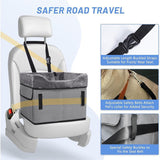 Black Car Pet Pad - Portable Dog Booster Seat for Safe and Comfortable Travel