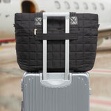 Khaki New Large Capacity Tote Bag - Fashionable Quilted Women's Shoulder Bag and Laptop Bag