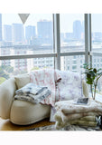 Green Luxury Mink Velvet Ink Print Blanket - High-Quality Warmth for Your Home(150*200cm)