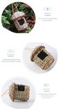 3-Piece Handcrafted Natural Grass Bird Nest - Eco-Friendly Pet Garden Decor(14*10cm)