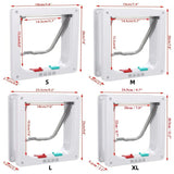 Secure 4-Way Locking Pet Door for Cats & Small Dogs - Easy Access Flap for Doors, Walls & Glass(Size M)