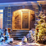 Festive Climbing Santa LED Ladder Light - USB Powered Outdoor Christmas Hanging Decoration with Remote(3m)