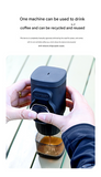 Black Portable Hand Press Espresso Machine - Compatible with Espresso Capsules and Ground Coffee for Home, Travel, and Outdoor Use