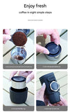 Black Portable Hand Press Espresso Machine - Compatible with Espresso Capsules and Ground Coffee for Home, Travel, and Outdoor Use