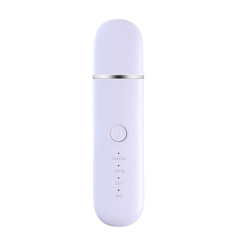 Purple Professional Ultrasonic Skin Scrubber - 4-in-1 Facial Spatula for Deep Cleaning, Blackhead Removal, and EMS Lifting