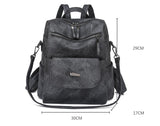 Stylish Women's PU Leather Backpack - Versatile Shoulder Bag with Multiple Pockets(black)