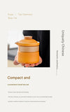 Portable Ceramic Travel Tea Set - One Pot Three Cups with Carrying Case, Elegant Frosted Finish(black)