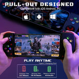 Portable Telescopic Mobile Game Controller - Bluetooth 5.0, iOS/Android/PC Compatible, 400mAh Battery(blue and red)