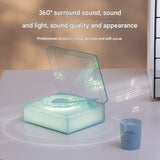 Retro Vinyl Bluetooth Speaker with Water Ripple Light Projection & 360 Surround Sound(blue)