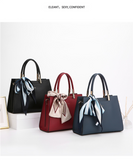 Fashionable Synthetic Leather Crossbody Bag with Detachable Scarf - Multiple Compartments for Daily Essentials(light blue)