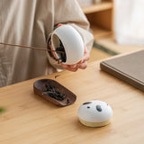 Artisanal Animal-Shaped Ceramic Tea Storage Jar with Gift Box - 140ml Capacity, Textured Finish(black)
