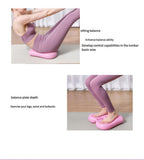 Dual-Side Textured Fitness Balance Board - Core Strengthener with Anti-Slip Massage Surface(purple)