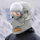 Anti-Fog Thermal Cycling hat - Reflective Safety & Voice Amplification(khaki)