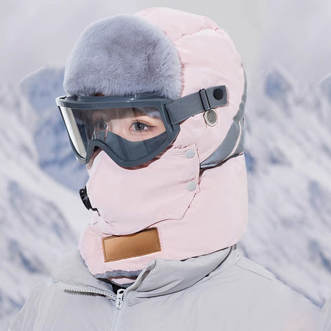 Anti-Fog Thermal Cycling hat - Reflective Safety & Voice Amplification(khaki)