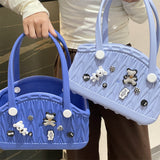 Stylish Handbag - Spacious with Decorative Elements(pink)