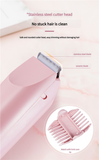 Dual-Head Electric Hair Trimmer - IPX7 Waterproof Body Groomer with Type-C Charging(Beige)