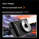 50MP HD Digital Camera with 8X Zoom & Dual Lens System(rose red)