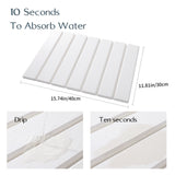 Folding Diatomaceous Earth Countertop Drain Mat - Quick Dry, Non-Slip & Easy Clean Absorbent Pad(light grey)