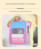 Breathable Pet Carrier Backpack - Large Capacity, Multiple Windows, Oxford Cloth(pink)