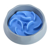 Slow Feeder Dog Bowl Set - Anti-Choke Puzzle Feeder Insert & Bowl for Healthy Eating Habits(blue)