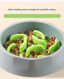 Slow Feeder Dog Bowl Set - Anti-Choke Puzzle Feeder Insert & Bowl for Healthy Eating Habits(blue)