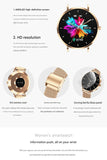 Elegant Women's Smartwatch - Ultra-Thin 6.8mm, 1.19 AMOLED Display Health Monitoring & Stainless Steel Mesh Band(gold)"