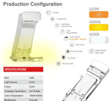 Portable Clip-On LED Reading Light - USB Rechargeable, 3 Color Modes & 5 Brightness Levels(white)