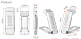 Portable Clip-On LED Reading Light - USB Rechargeable, 3 Color Modes & 5 Brightness Levels(white)
