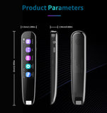Smart AI Scan & Voice Translator Pen - 112+ Languages, Offline Mode, HD Touchscreen & Dictionary(black)