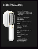 Portable Handheld Garment Steamer & Mini Iron - Smart Temperature Control, Rapid Heating & Powerful Steam for All Fabrics(White)