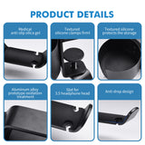 Heavy-Duty All-Metal Desk Clamp with 360-Degree Swivel Headphone Hanger & Cup Holder(black)