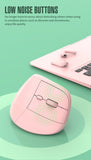 Two Ergonomic Vertical Wireless Mouse - Dual Mode (2.4G & Bluetooth), 5 Adjustable DPI, Silent Clicks, Rechargeable(black)